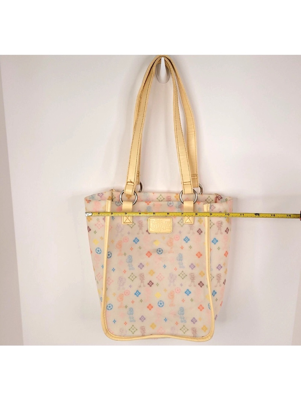 Vintage Bratz frosted pvc tote y2k jelly monogram vinyl bag multicolored 2004